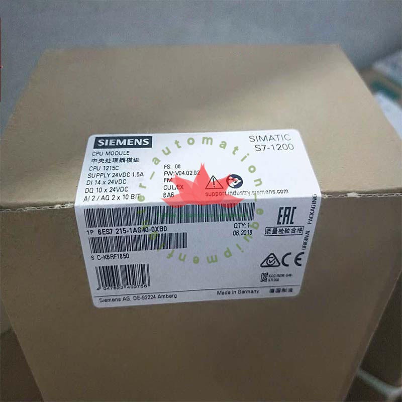 1piece NEW SIEMENS 6ES7215-1AG40-0XB0 DC 6ES7 215-1AG40-0XB0 CPU 1215C