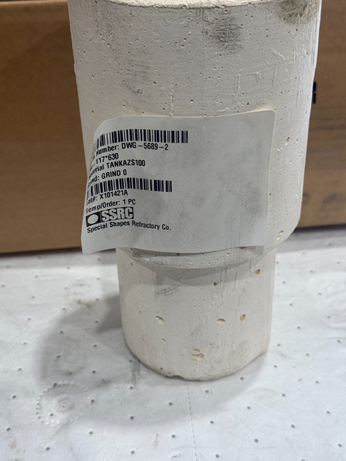 PH-117 Tank AZS-100M Refractory Plug DWG-5689-2 Forge Furnace Sight Hole NIB 4″