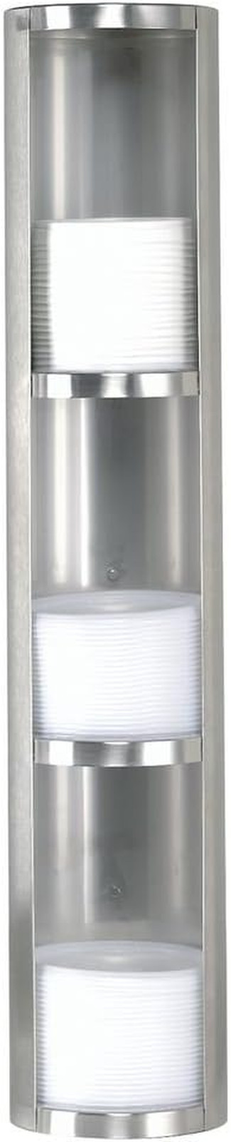 TLD-3-3 Surface-Mount 3 Section Lid Dispenser, Stainless Steel, Fits 12 Oz to 44