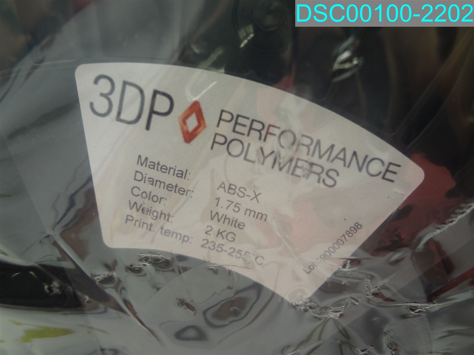 3DP PERFORMANCE POLYMERS ABS-X 1.75MM WHITE 2 KG 235-255C