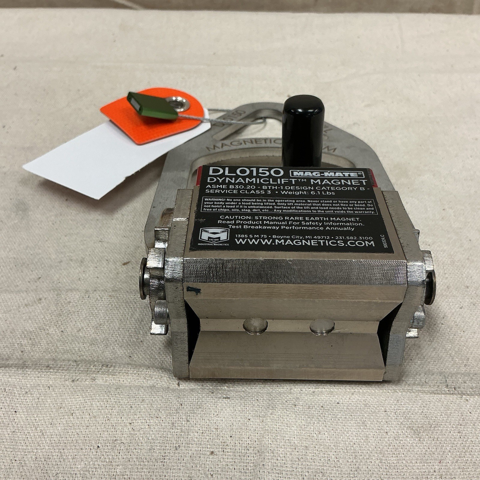 MAG-MATE DL0150 Lifting Magnet 150lb Load Cap 150lb Flat Load Cap