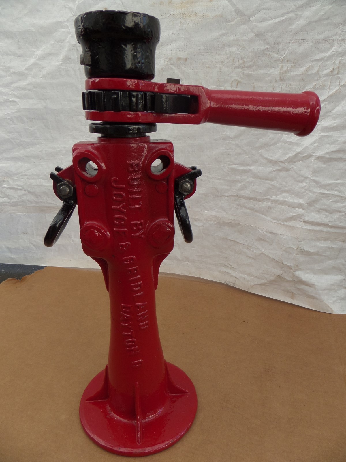 Joyce & Cridland Dayton Ohio Ratcheting Screw Jack Cast Iron Oct. 28, 1878