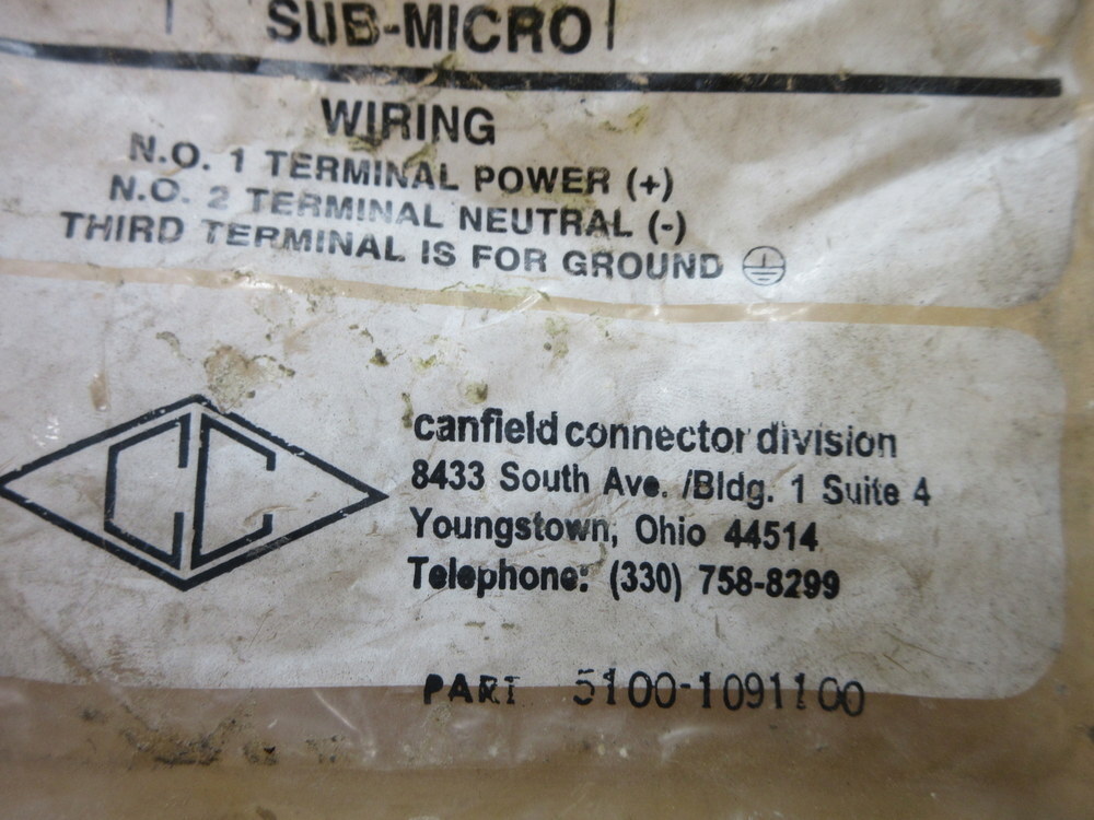 Canfield Connector 5100-1091100 Solenoid Connector