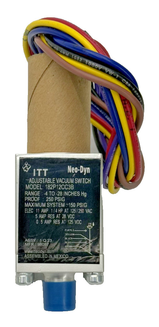 ITT 182P12CC3B Neo-Dyn Adjustable Vacuum Switch