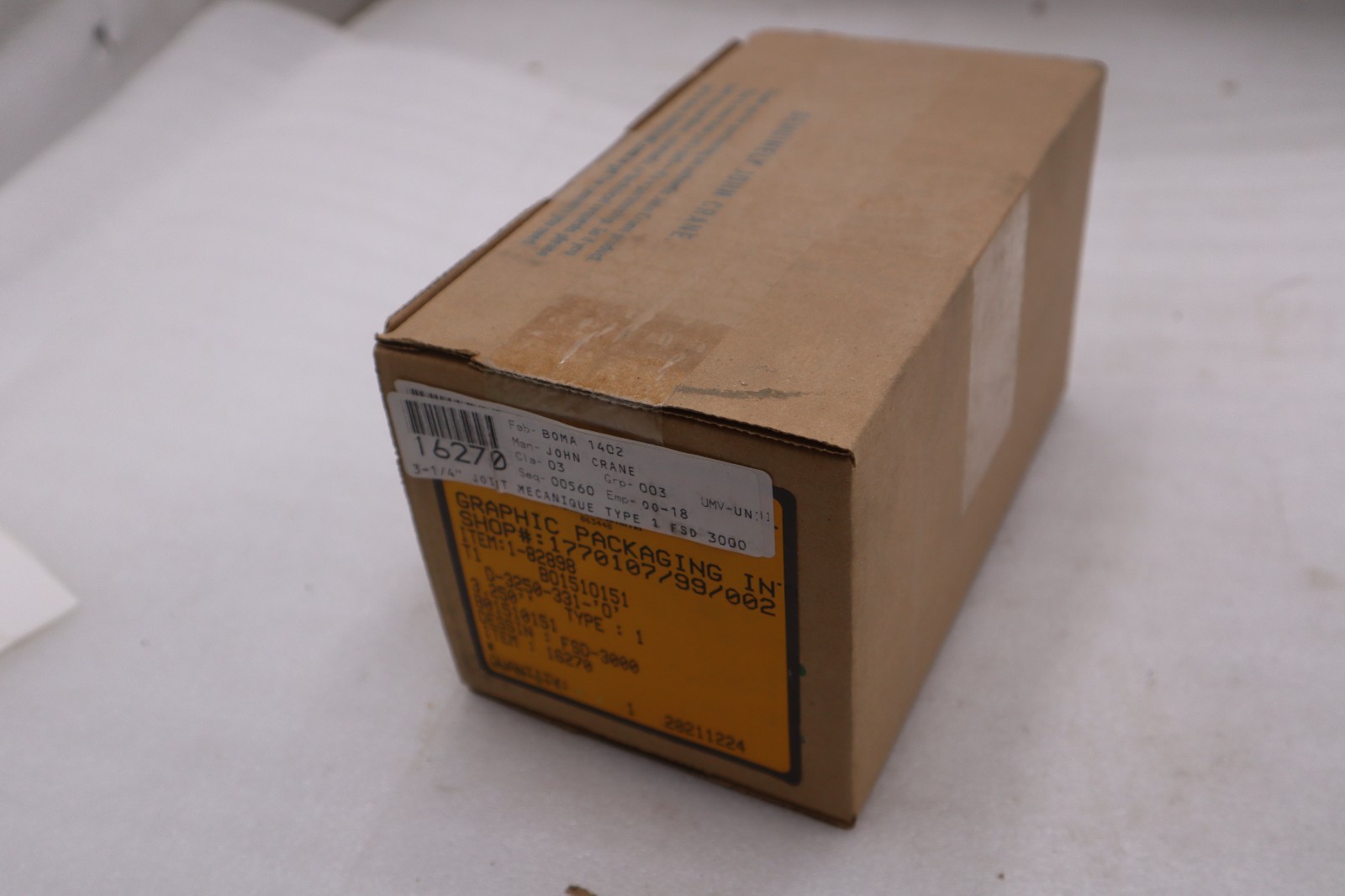 John Crane FSD3000 Spring Seal Assembly 3-1/4″ NEW IN BOX STOCK GF-938