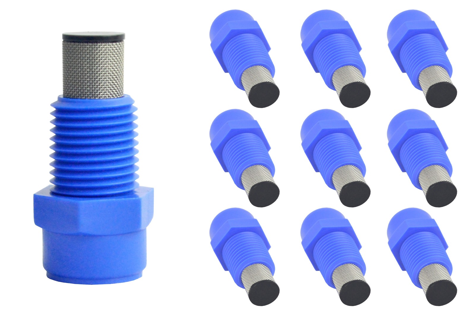 Plastic Fogger Misting Nozzle with Stainless Steel Filter Blue 1/8″ NPT 1.5 GPH