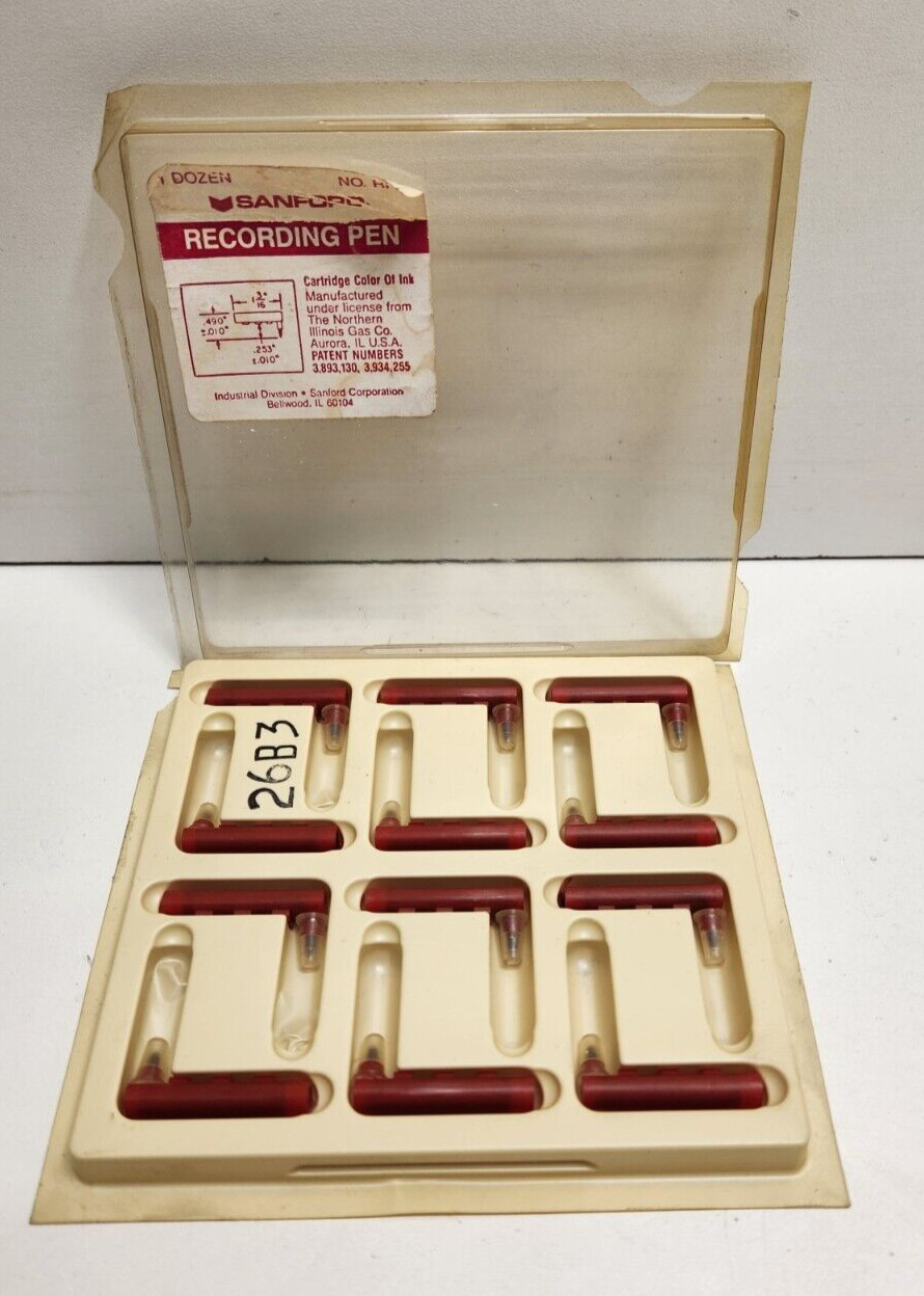 LOT OF 12 NEW OLD STOCK! SANFORD RED RECORDING PENS RP-1