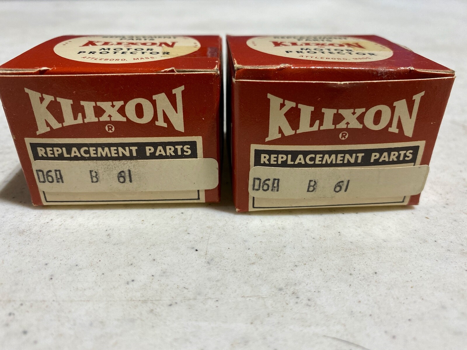 Two (2) KLIXON Automatic Overload Motor Protector Parts B61, NOS in box
