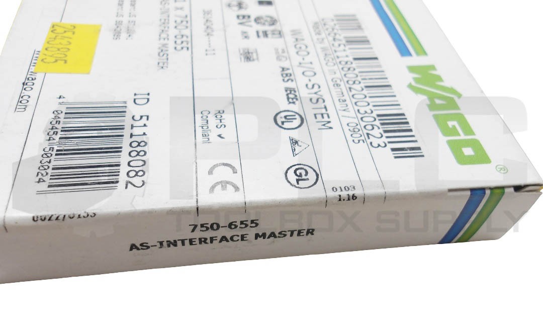 NEW SEALED WAGO 750-655 AS-INTERFACE MASTER
