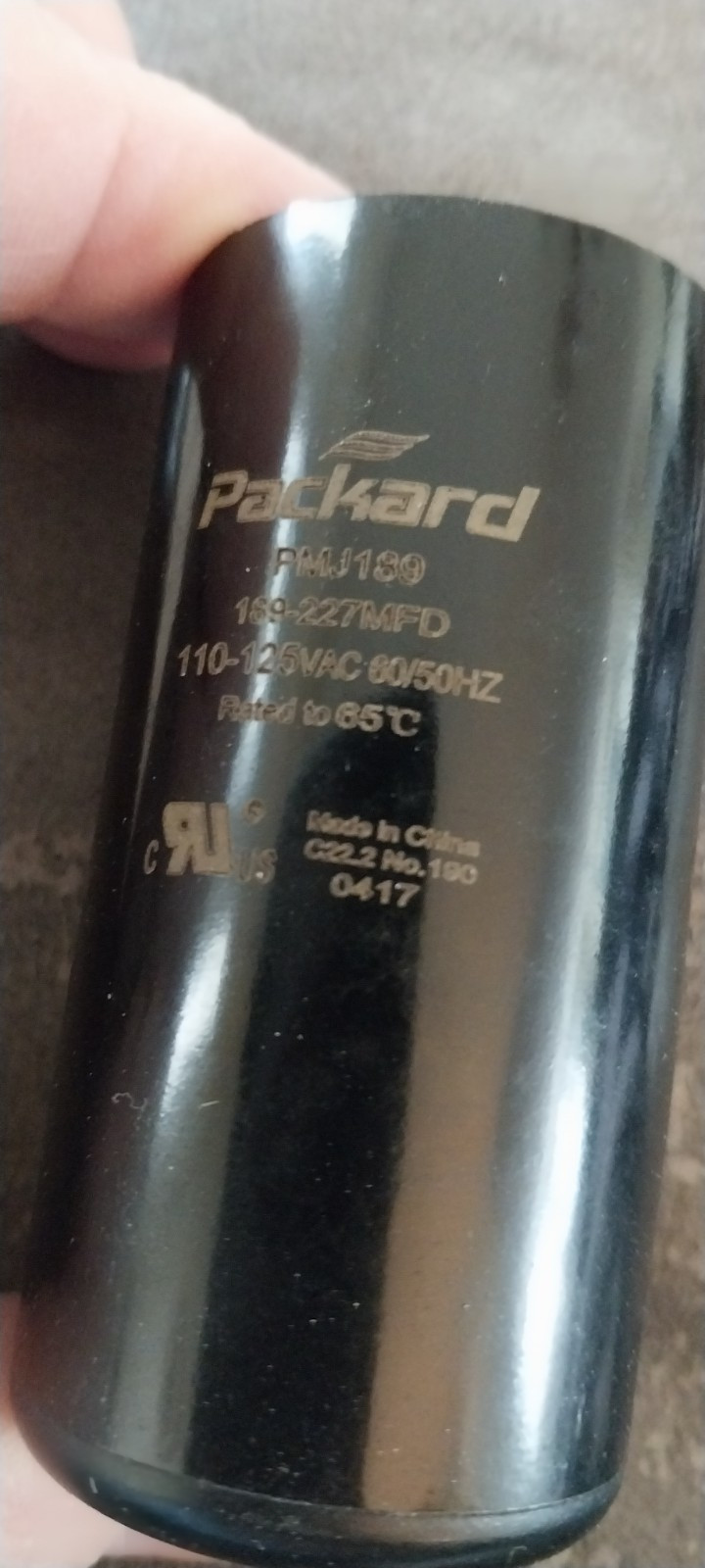 Packard PMJ189 Motor Start capacitor