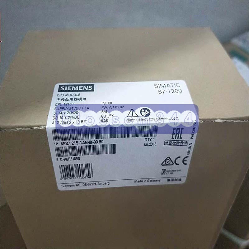 1piece NEW SIEMENS 6ES7215-1AG40-0XB0 DC 6ES7 215-1AG40-0XB0 CPU 1215C