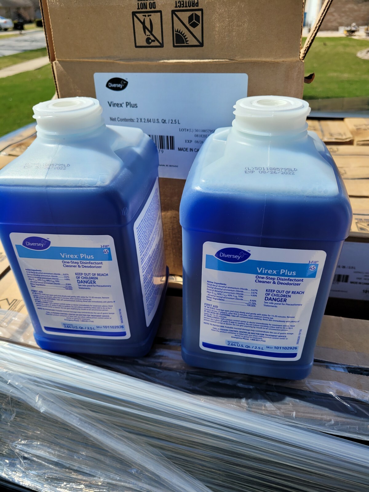 Virex Plus J-Fill Dispenser 2.5L x 2 bottles 5 Liters Total PALLET OF 50