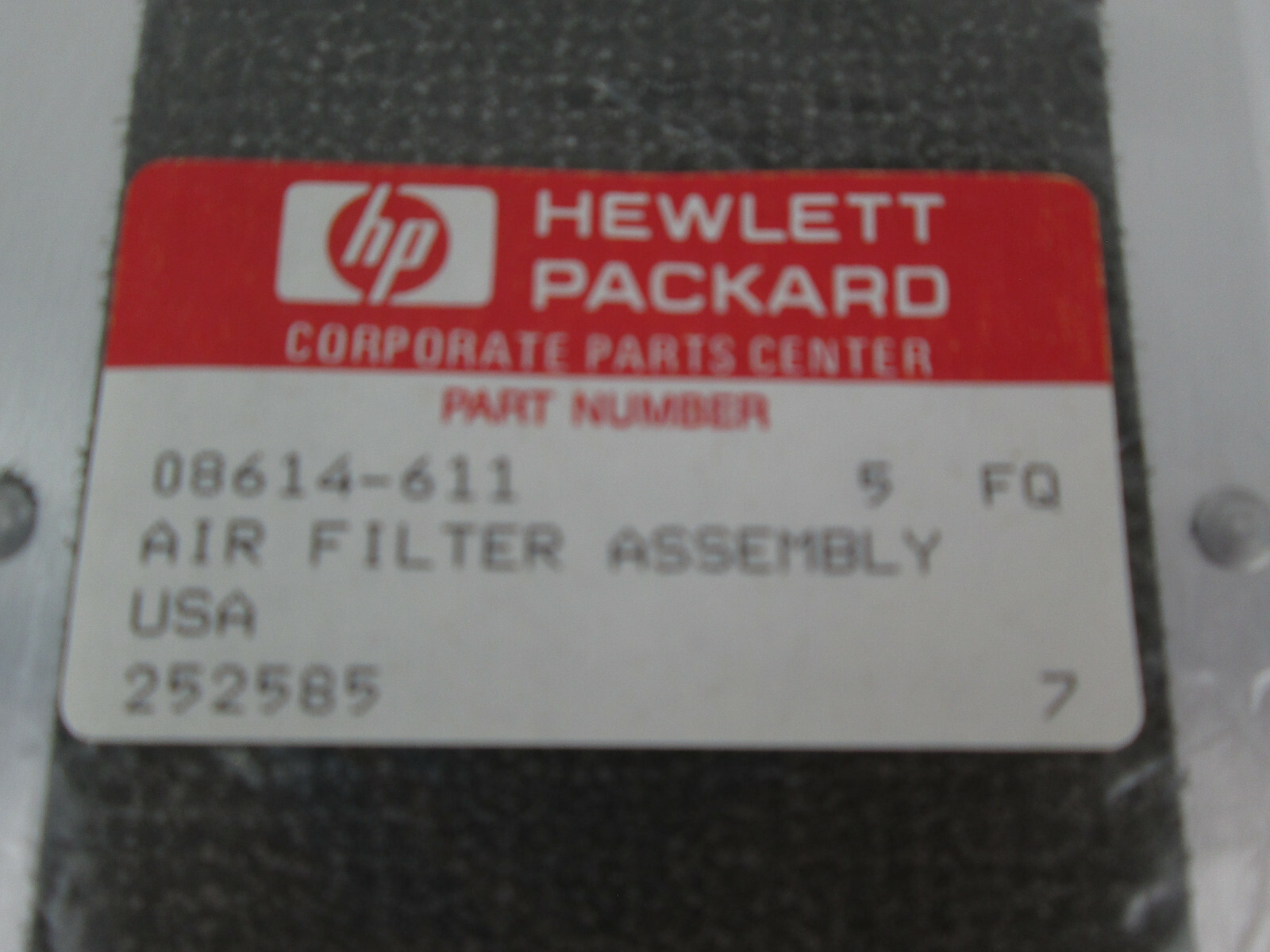 New Old Stock NOS HP Hewlett Packard Air Filter Assembly 08614-611 4130009184425