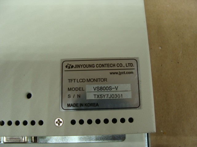 JINYOUNG CONTECH TFT LCD MONITOR MODEL VS800S-V (SLIGHT DAMAGE, SEE PICS)