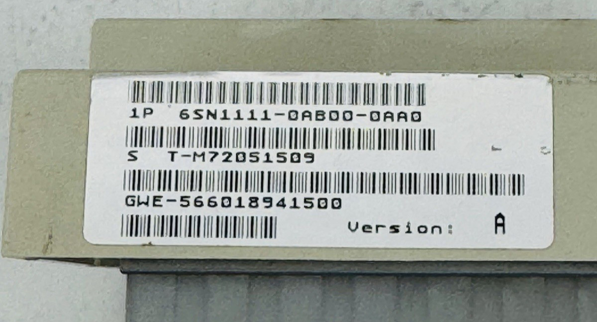 Siemens 6SN1111-0AB00-0AA0 SIMODRIVE 611 Surge Arrester *WARRANTY*