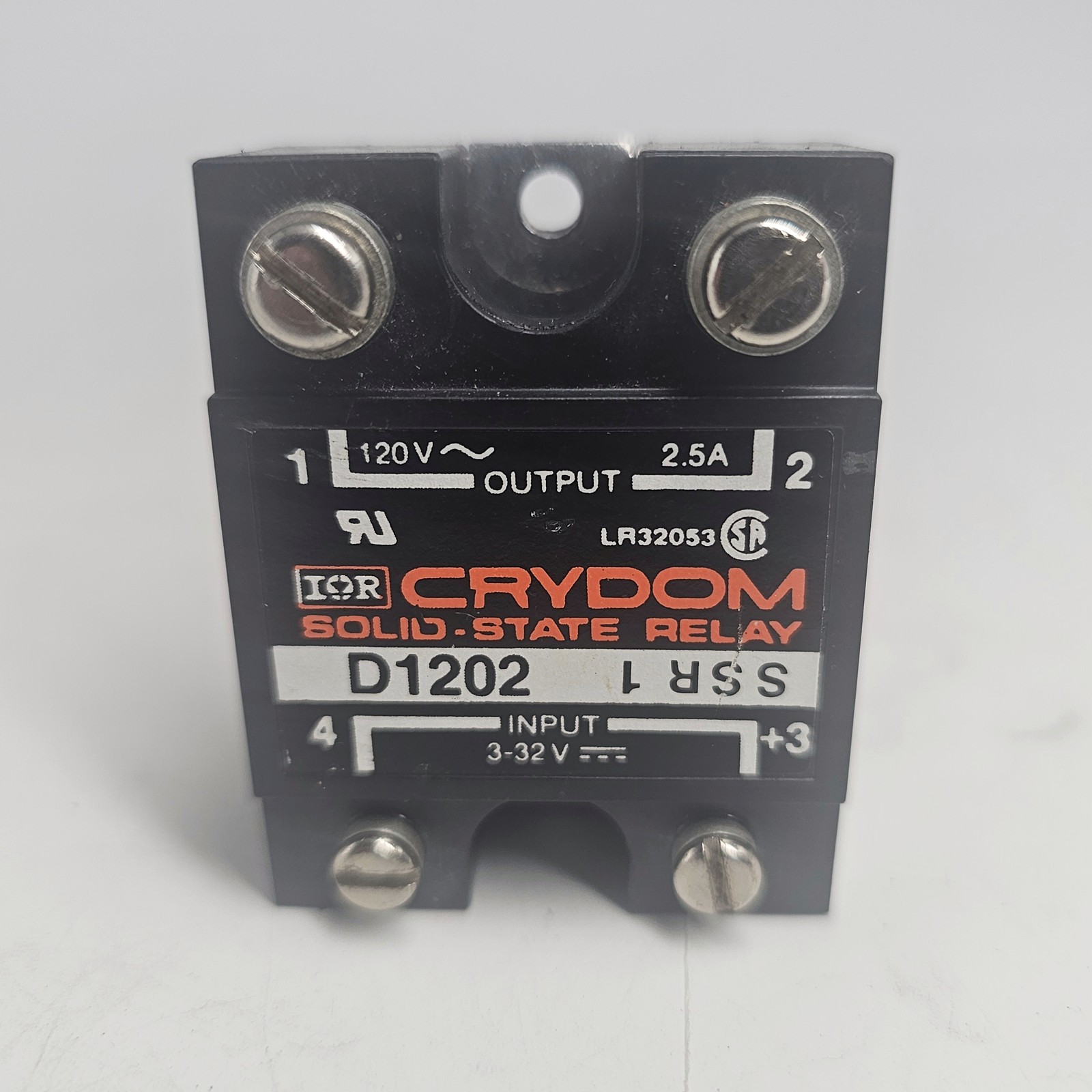 Crydom D1202 Solid State Relay, 24 VAC to 140 VAC Load, 3 VDC to 32 VDC Control