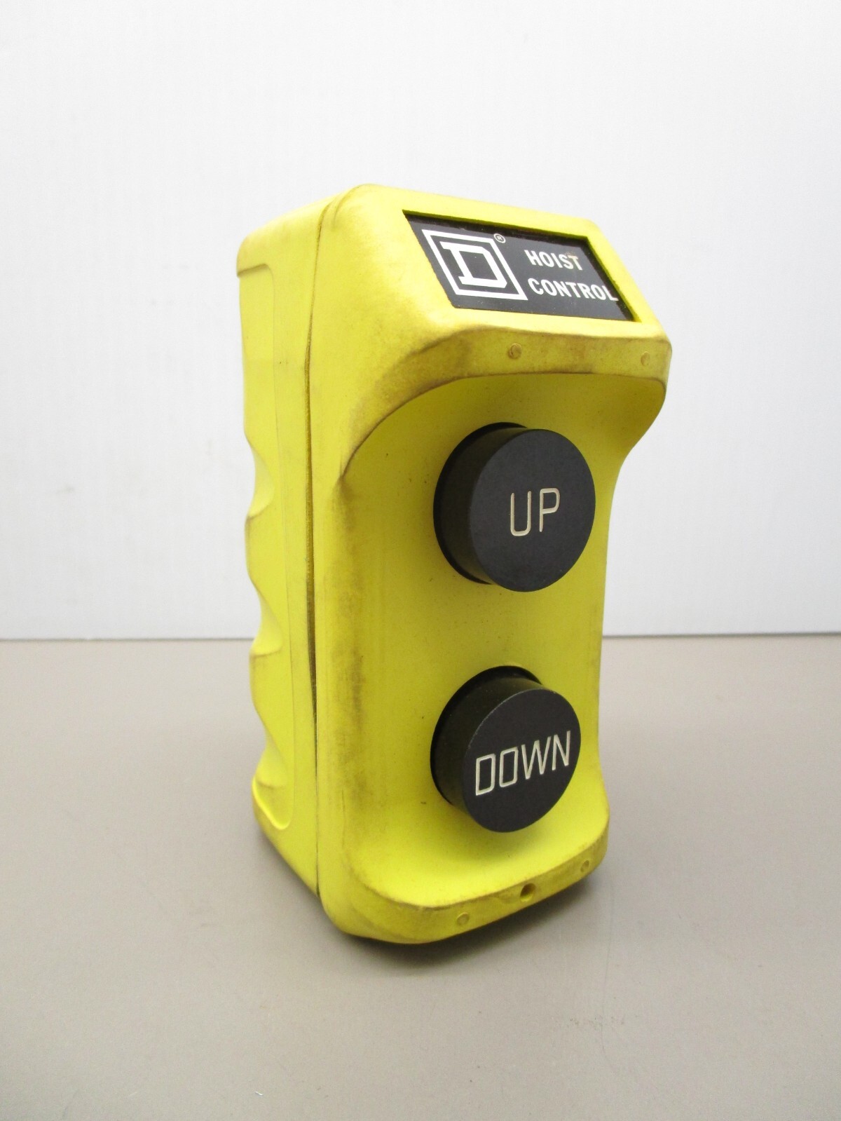 Square D 73170 B-62Y 2-Button Hoist Control Enclosure Yellow Molded Rubber Case