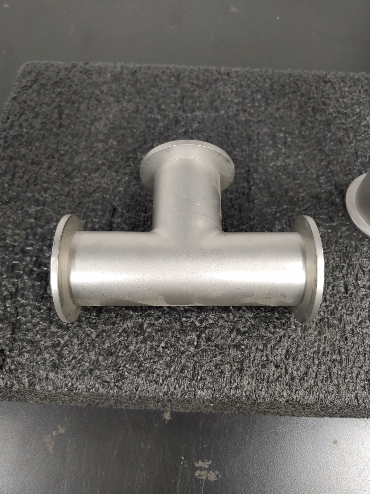 Lot of Unbranded SS Vacuum Flange Fittings Tee Straight Adapters