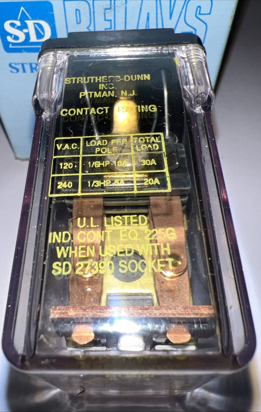 Struthers-Dunn 219XBXP 12 Pin Relay24-28 VDC 120 VAC 10A 60Hz New in Box