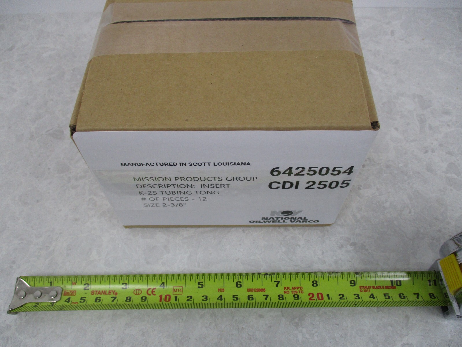 BOX OF 12 NATIONAL OILWELL VARCO 6425054 K-25 TUBING TONG 2-3/8″, T0970