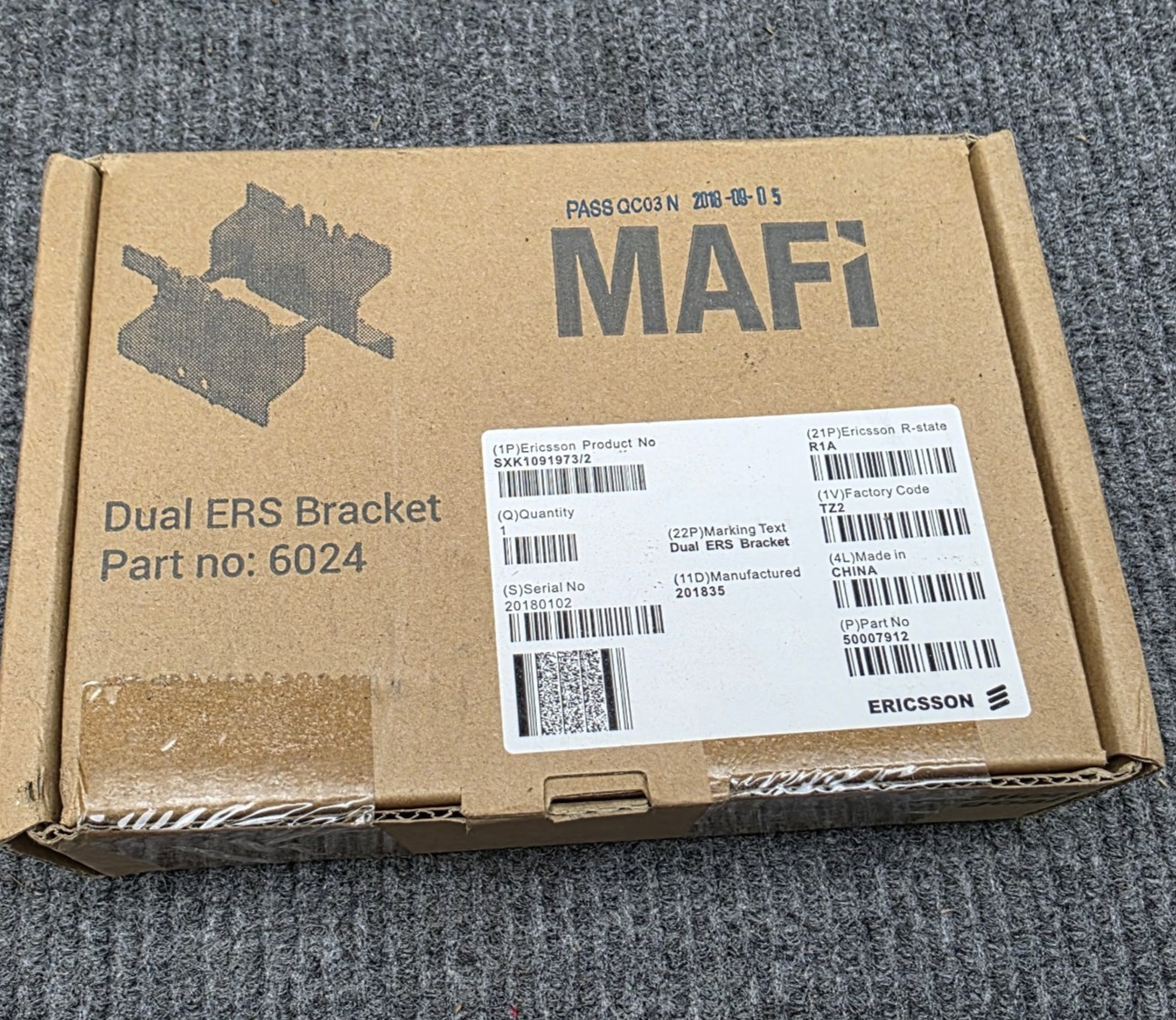 Ericsson Dual ERS Bracket. PN: 6025. & SXK1091973/2