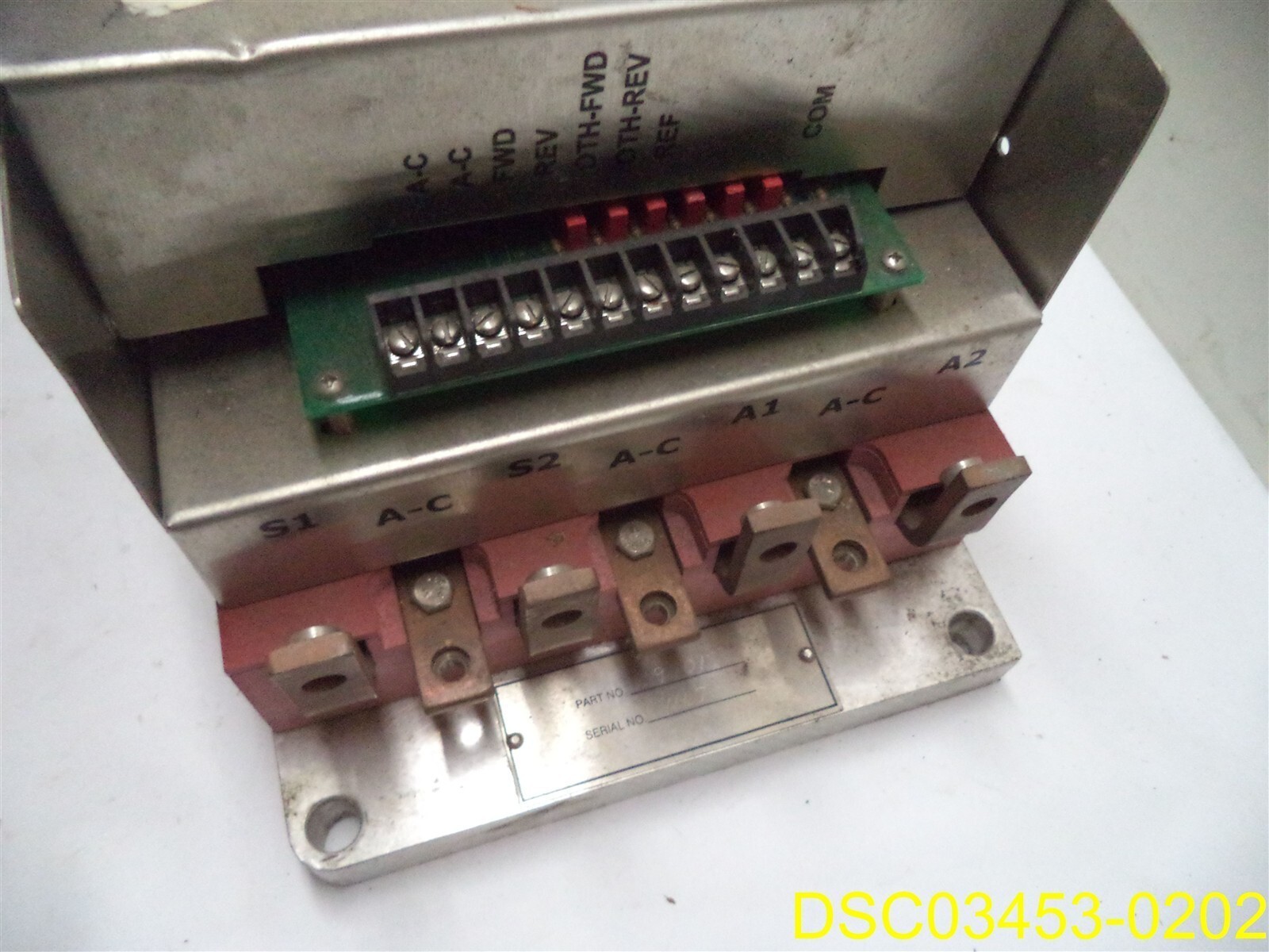 Industrial Electrical 297013 SN #1167, 2 red pieces on circuit board need repair