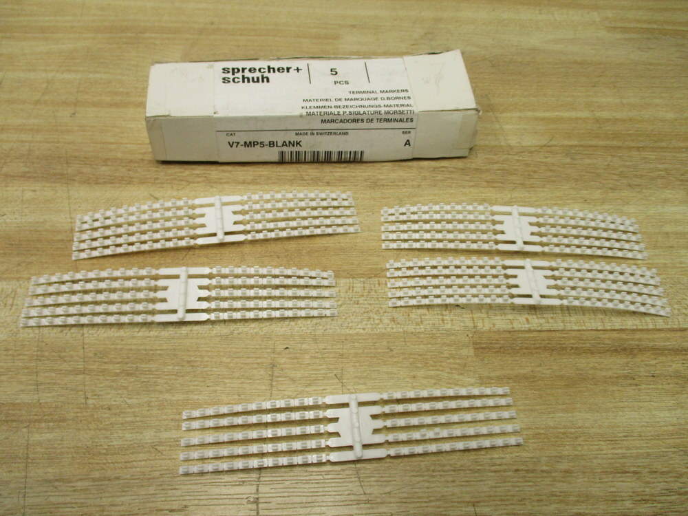 Sprecher+Schuh V7-MP5-BLANK Terminal Markers V7MP5BLANK (Pack of 30)
