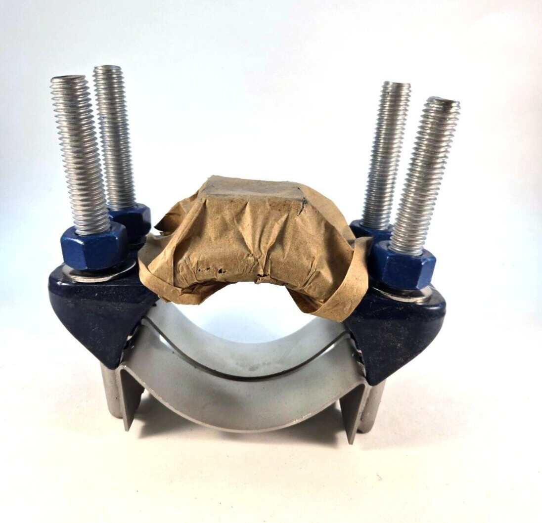 JCM Industries Model 406 3/4 x 4 Threaded Stainless Steel Double Saddle
