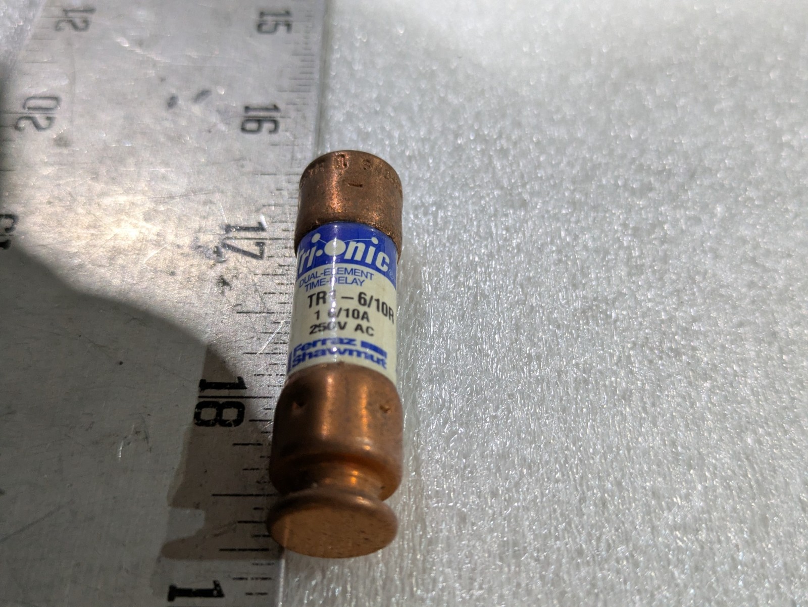 Ferraz Shawmut TR1-6/10R Tri-Onic Time-Delay Fuse 1.6A 250VAC RK5 3/order