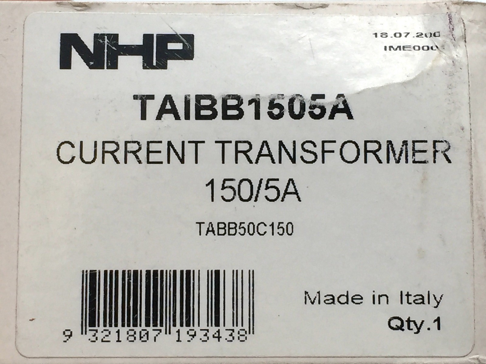 NHP TAIBB1505A Current Transformer 150/5A TABB50C150