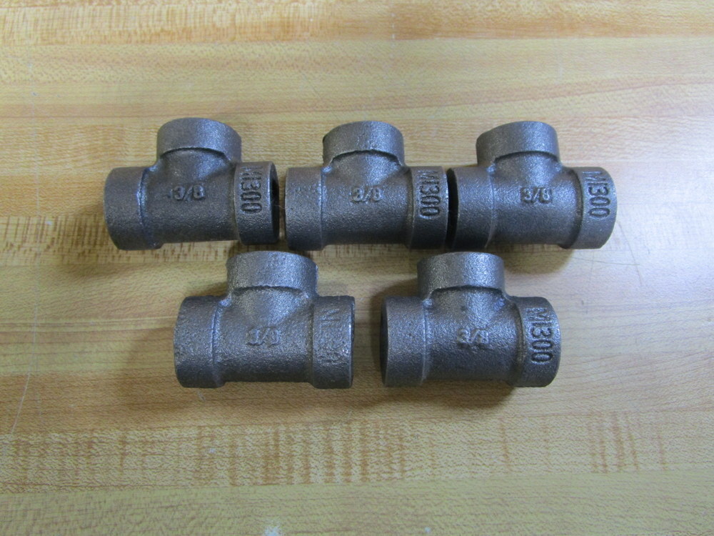 Part M1300 3/8″ Tee Pipe Fitting MI300 Iron (Pack of 5)