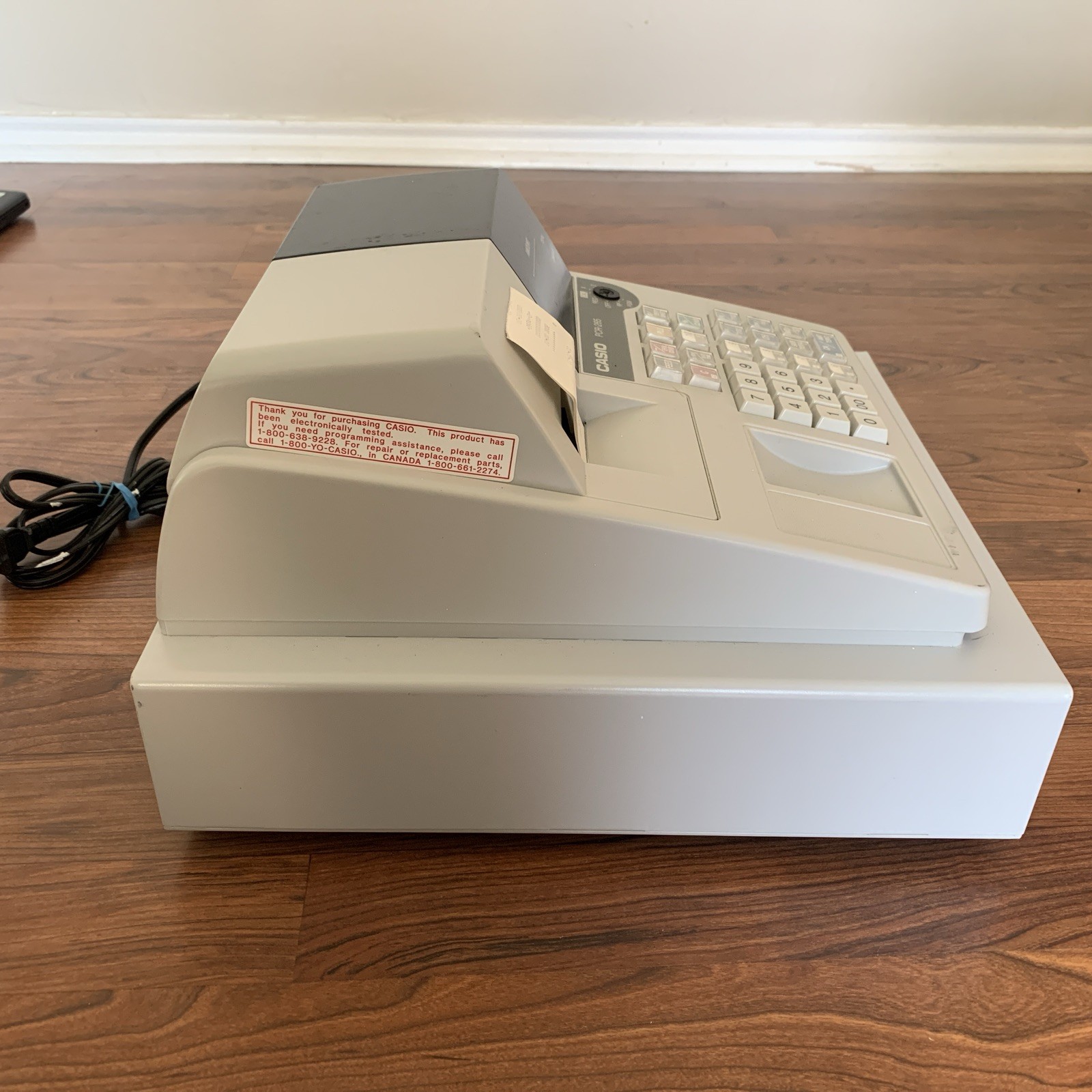 CASIO PCR-265 ELECTRONIC CASH REGISTER NO KEYS