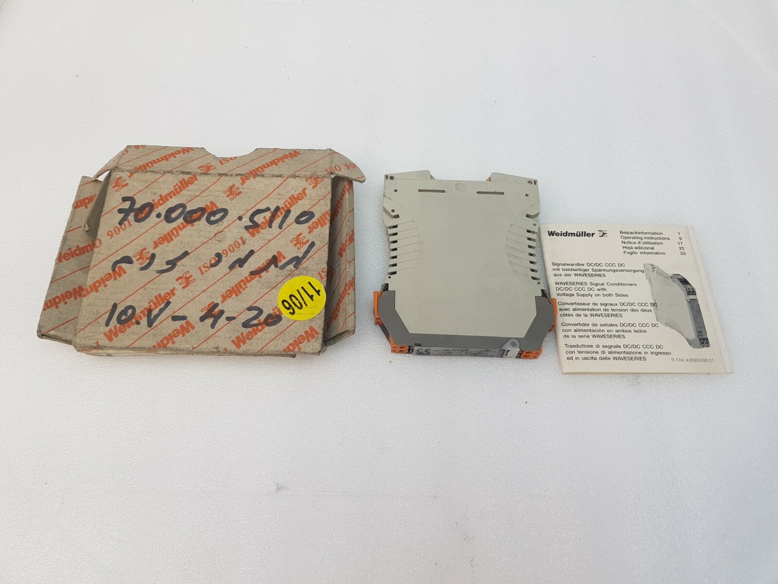 WEIDMULLER 8447100000 WAS4 VCC DC 0-10/4-20MA
