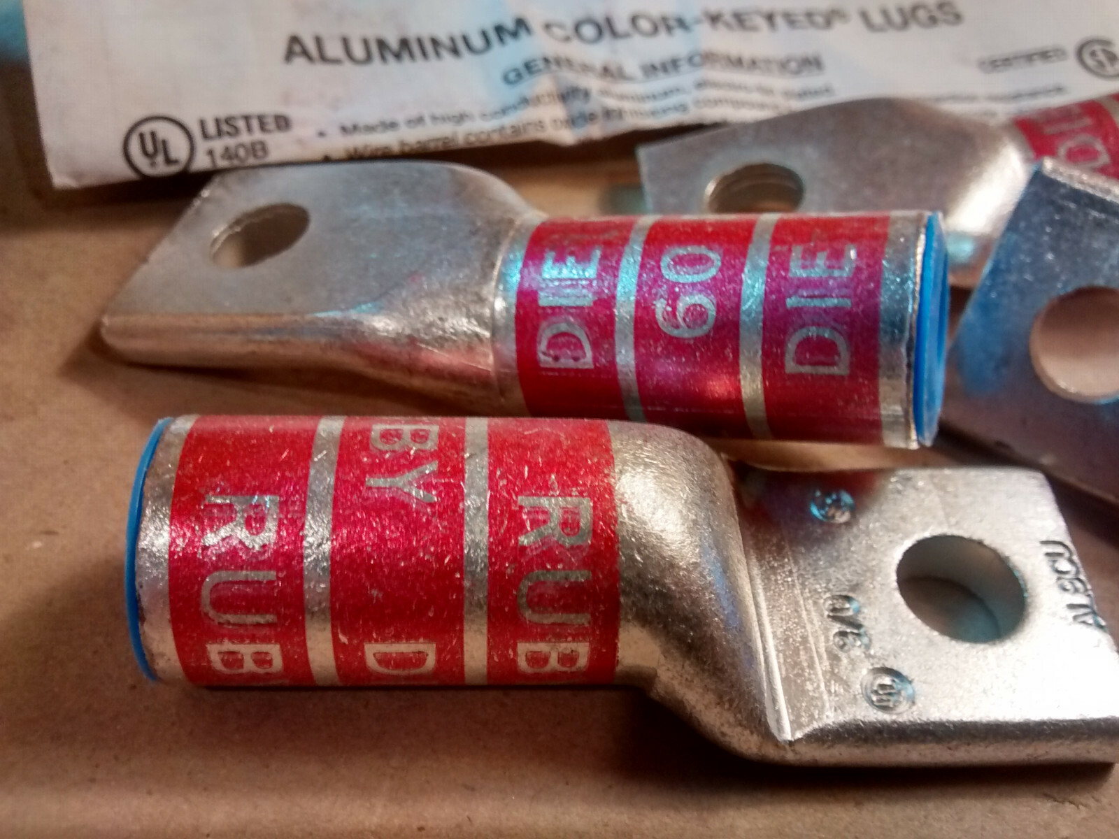 4 T&B Color Keyed Lug Pressure Terminal Connect 3/8″ Bolt 3/0 Str CU or AL 60142