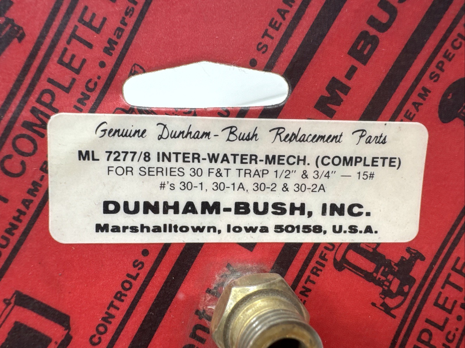 (Qty.4) Dunham-Bush ML 7277/8 Internal Copper Ball Float Mechanism