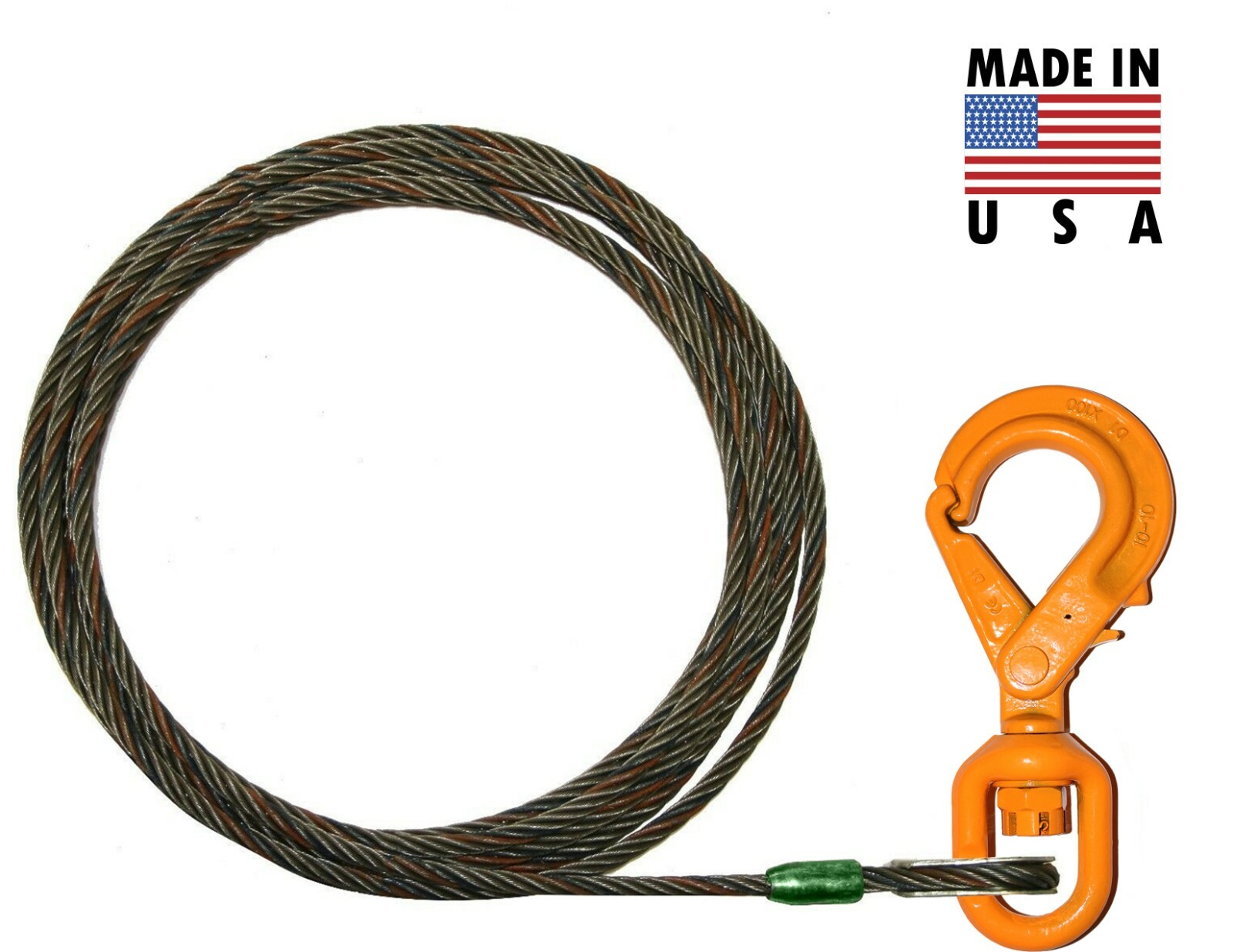 2 pack – 3/8″ x 75′ ft Wrecker Winch Cable Tow Truck Flatbed Tilt Bed Recovery