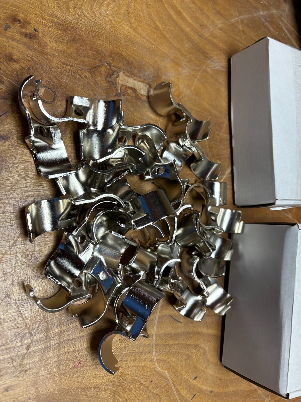 Lot of 25 YAZAKI – CREFORM H-7 NI F 28mm METAL JOINT COMPONENT, NICKEL PLATED