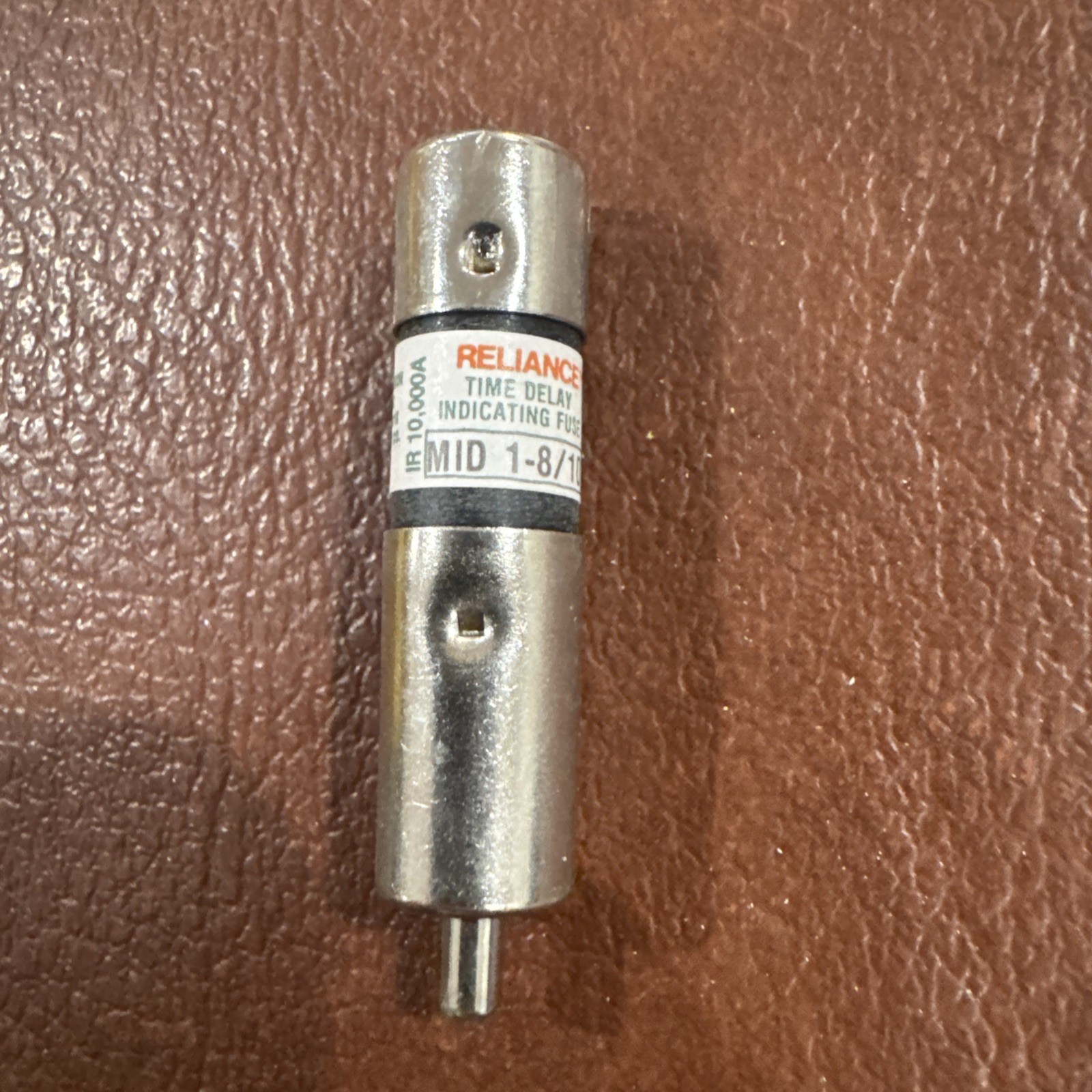10x Fuses RELIANCE MID1-1/8 MIDGET TIME DELAY INDICATING FUSE 1-1/8A 250V