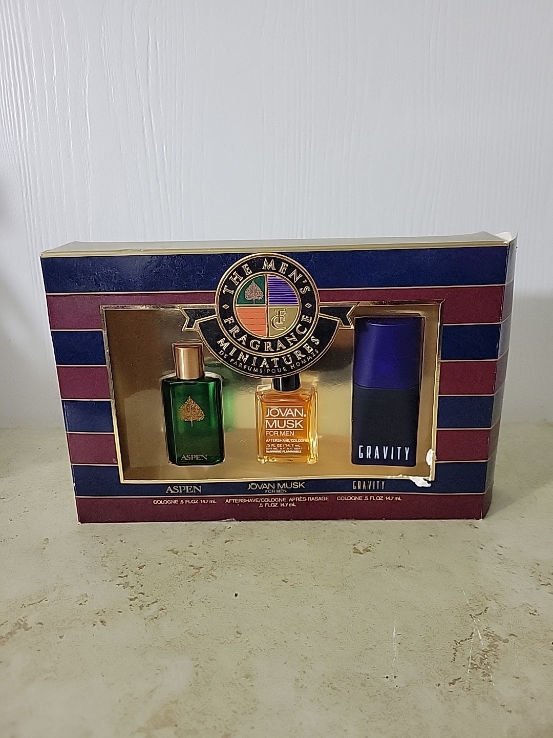 Set Men’s Fragrance Minatures, Aspen, Jovan Musk, Gravity, 3 PCS