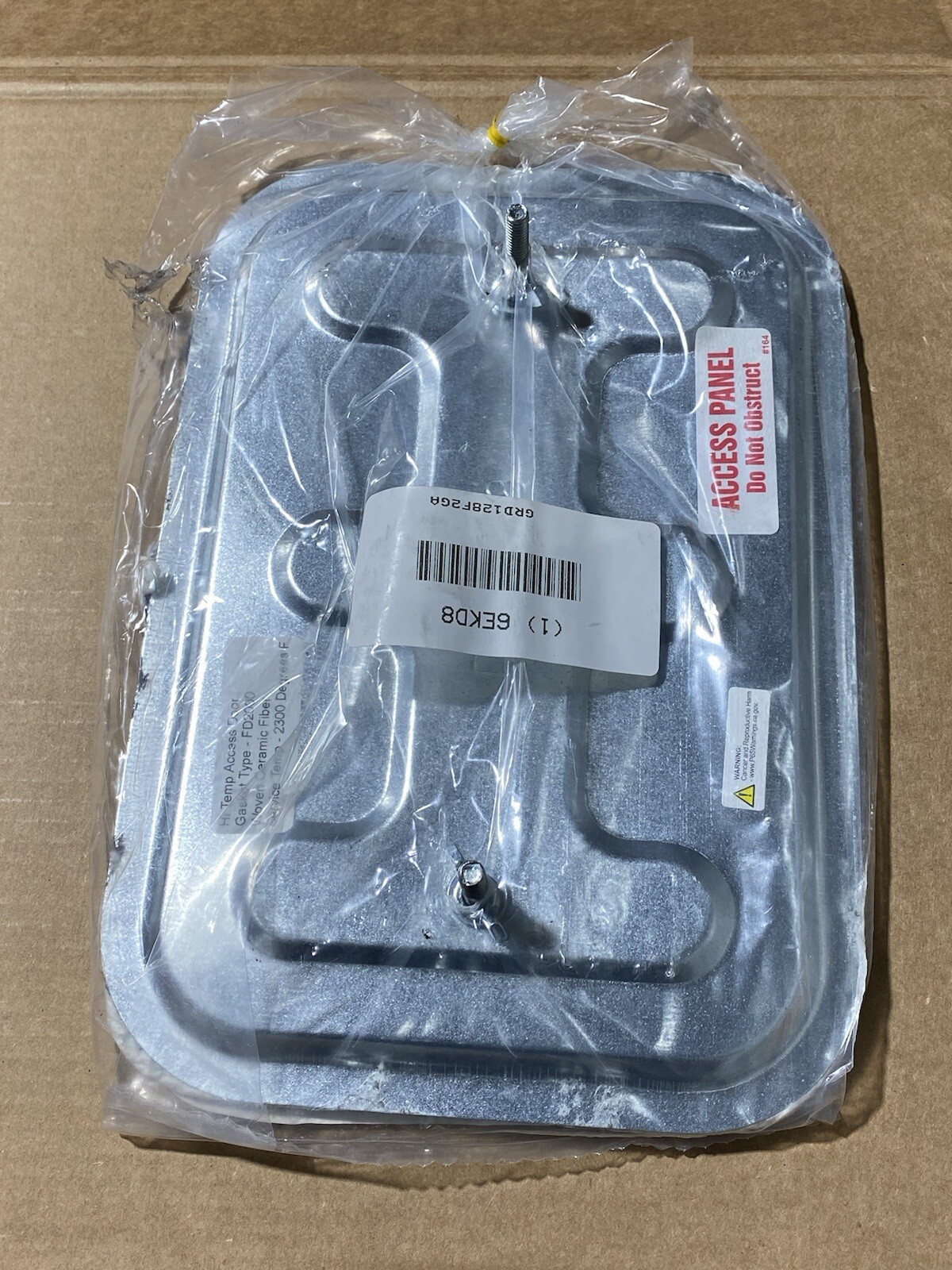 Ductmate Hi Temp Access Door 6EKD8 , 13 In. W, 9 In. H, Steel GRD128F2GA New