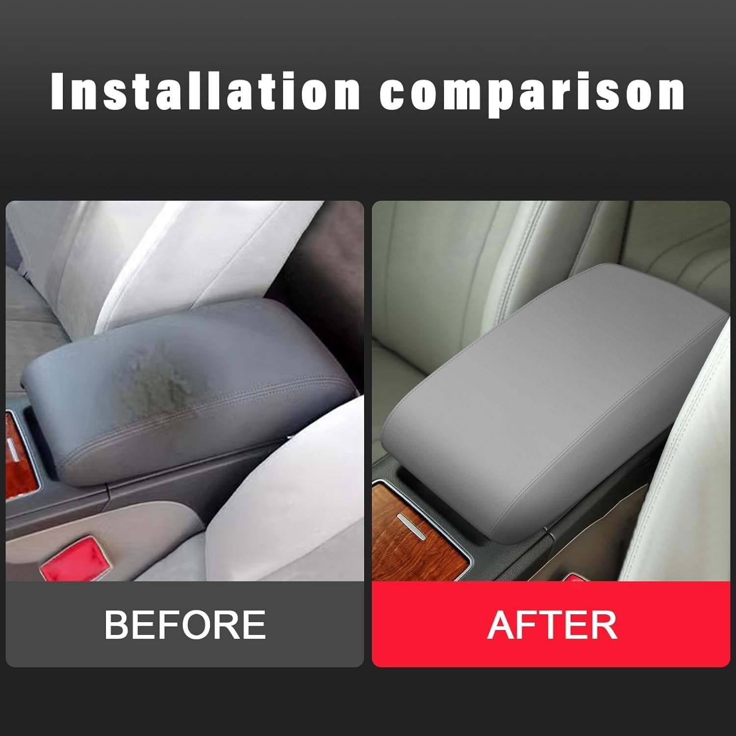 Light Gray Console Cover for 2007-2011 Toyota Camry Gray Armrest Cover Console