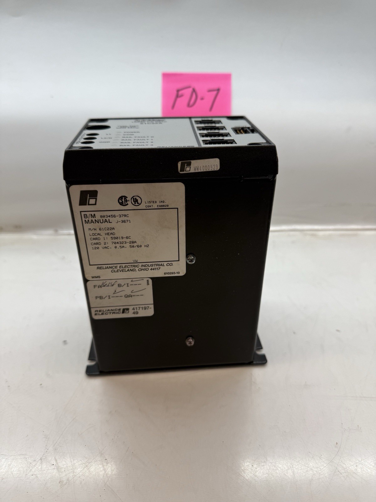 RELIANCE ELECTRIC 61C22A AUTOMATE LOCAL I/O HEAD 250VAC New No Box