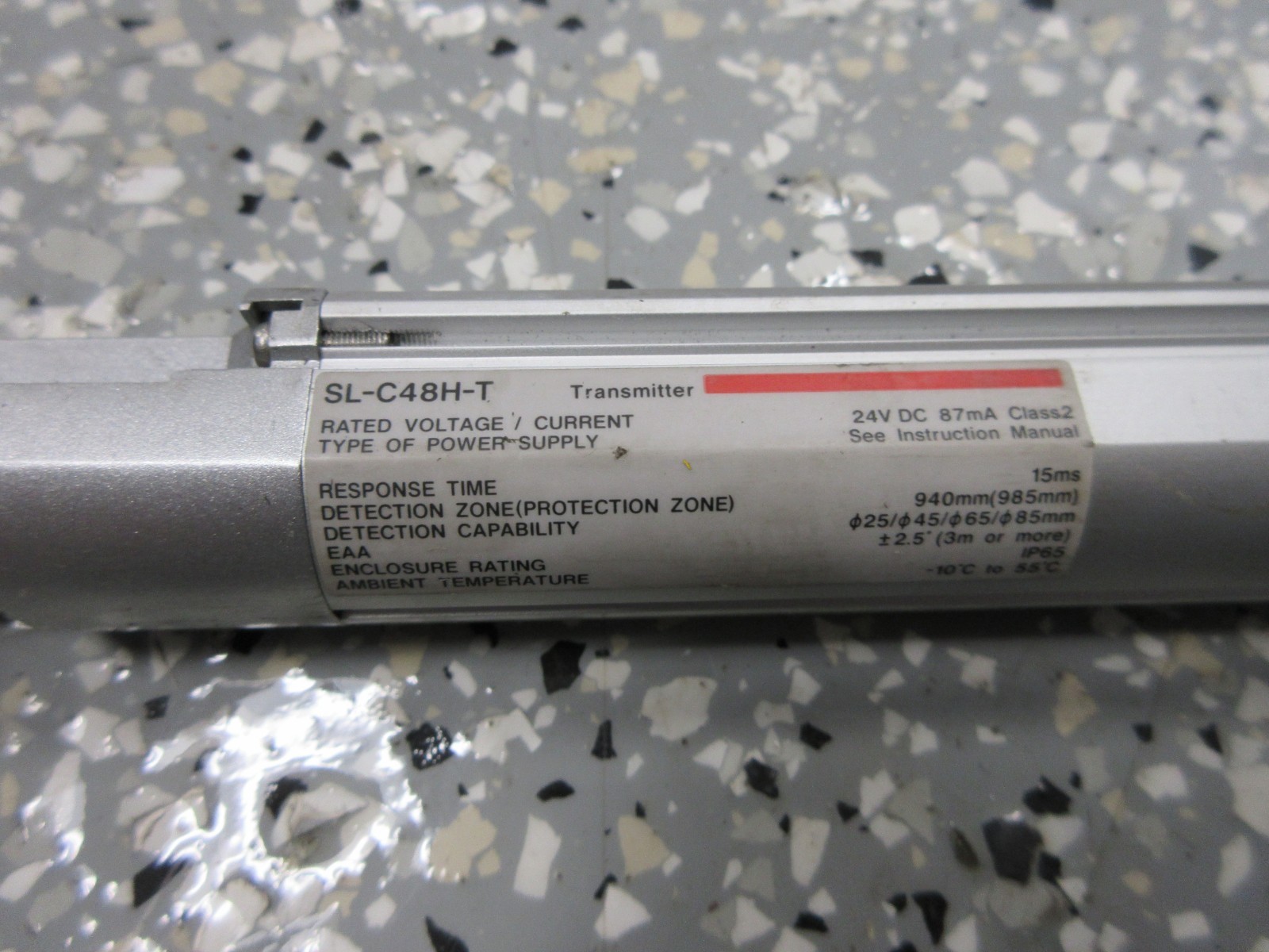 KEYENCE SL-C48H-T / SL-C48H-R USED SAFETY LIGHT CURTAIN TRANSMITTER / RECEIVER