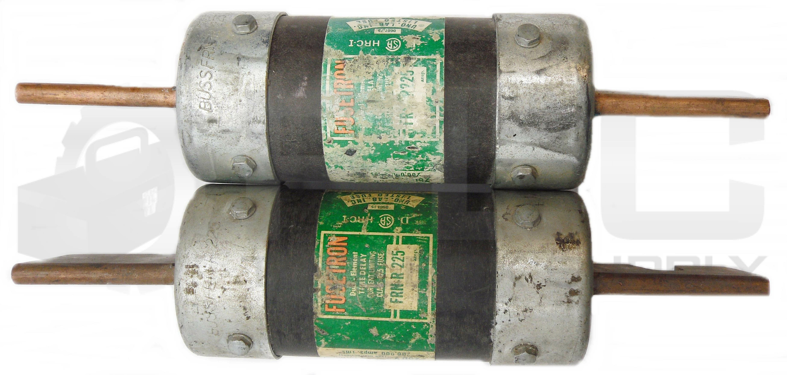 LOT OF 2 BUSSMANN FUSETRON FRN-R-225 DUAL-ELEMENT TIME DELAY CURRENT LIMIT FUSE