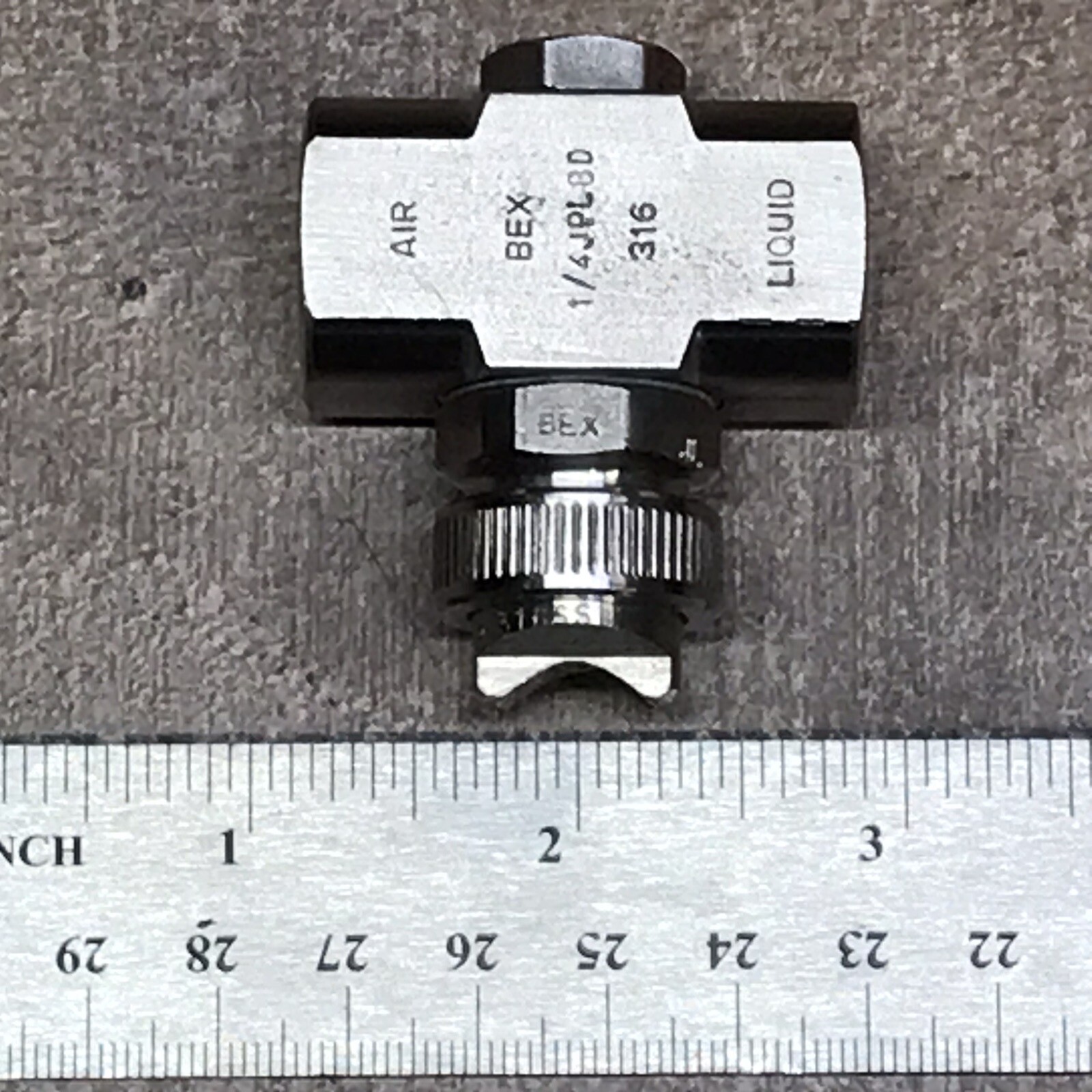 BEX 1/4JPLBD Air Atomizing Spray Nozzle Liquid Cap JL1650 Air Cap JPT15 *316 SS*