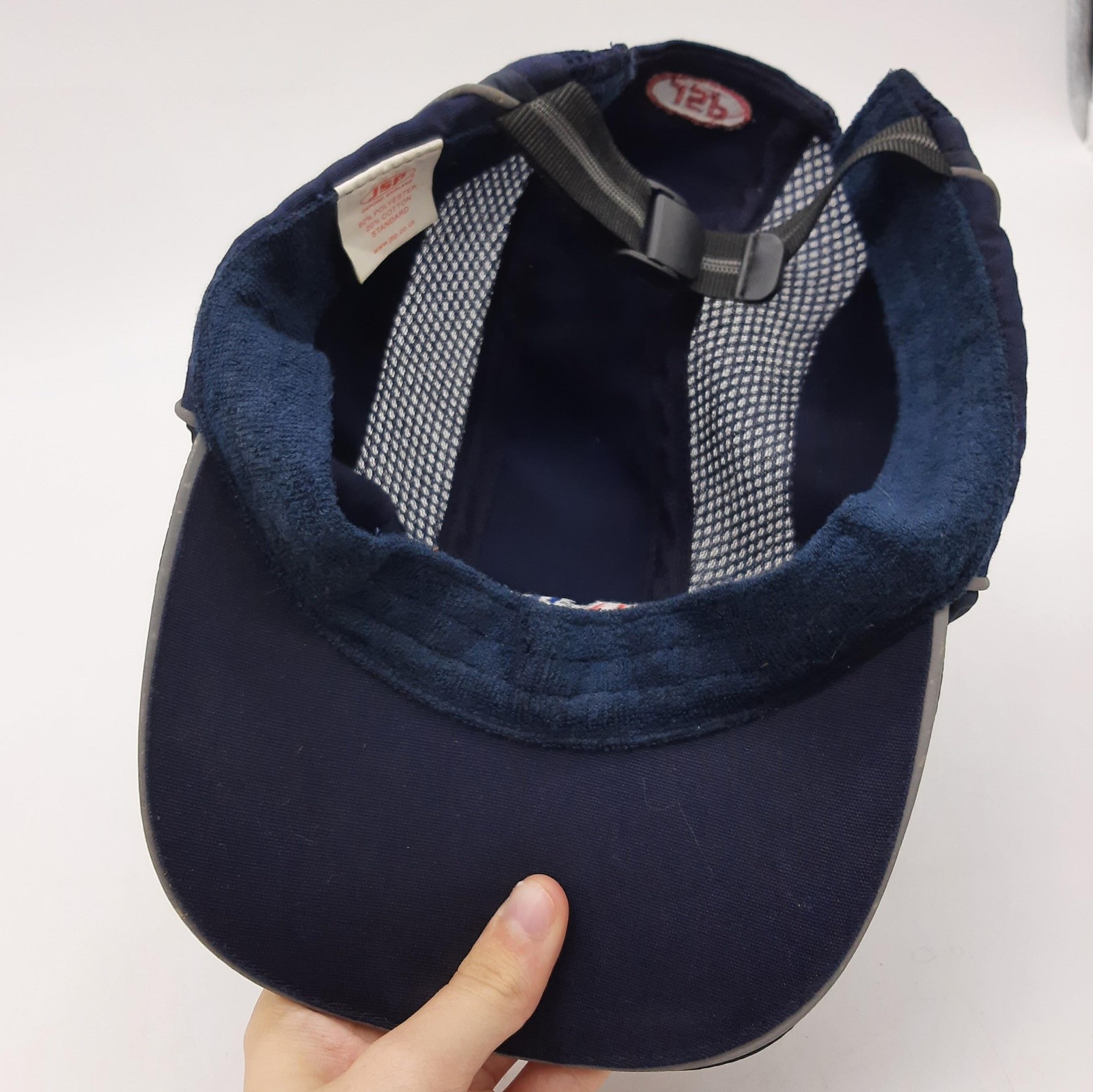 JSP AA Logo Navy Mesh Bump Cap Safety Hat Adjustable Baseball Style Work Cap