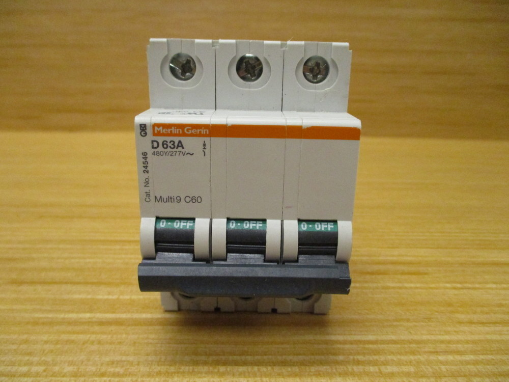 Square D MG24546 Merlin Gerin 63A Breaker Schneider 24546 W/O DIN Clips