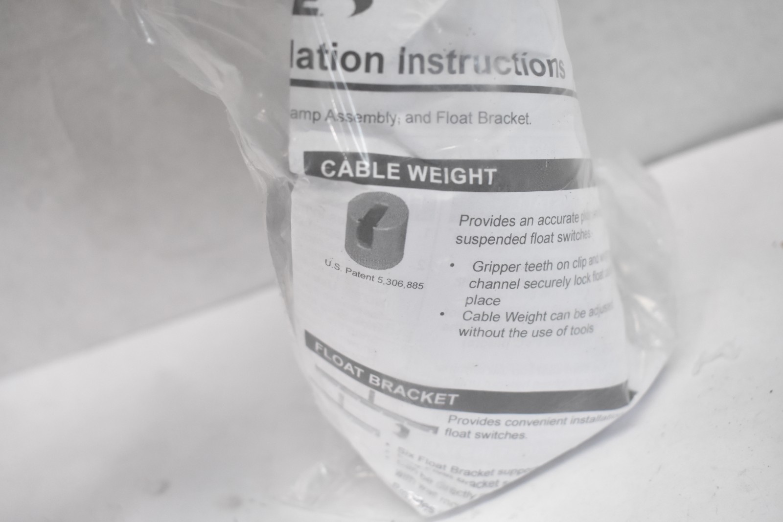 SJE Cable Weight Plastic Hold Float Down PVC Adhesive Removal Tool Genuine OEM