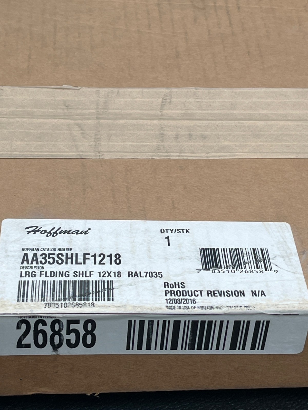 NVENT HOFFMAN AA35SHLF1218 Large Folding Shelf 12.00×18.00 NEW