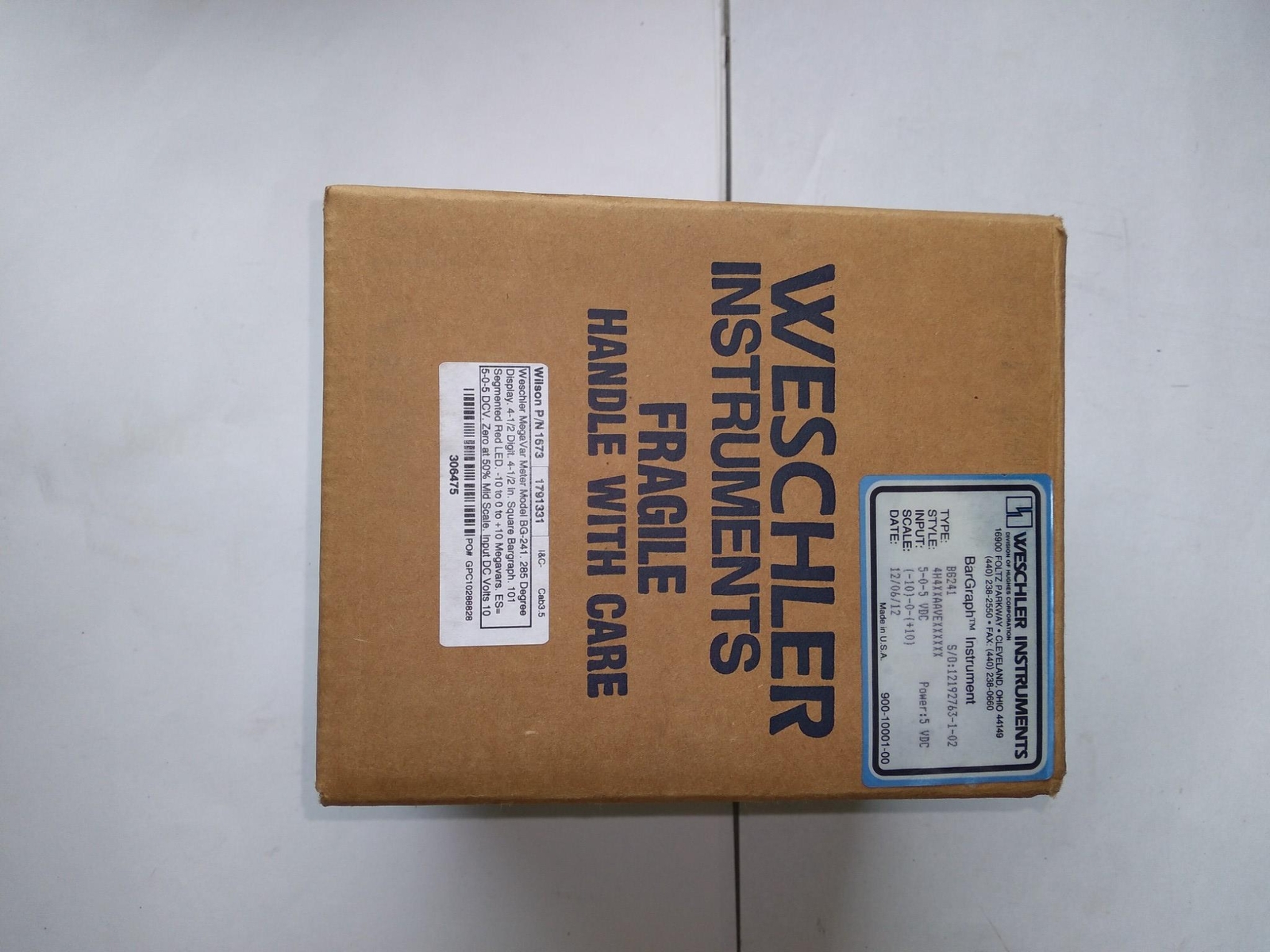 WESCHLER INSTRIMENTS BG241 5-0-5 VDC 5 VDC 4H4XXAAVEXXXXXX